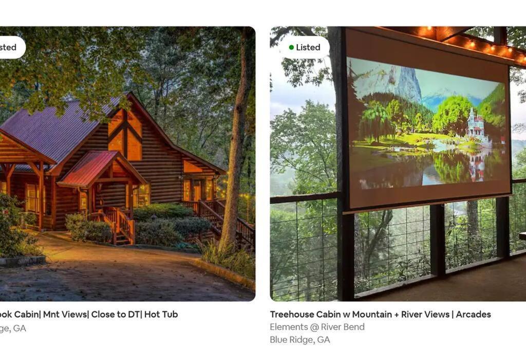 Treehouse Cabin With Mountain, River Views And Arcades Blue Ridge Exterior photo